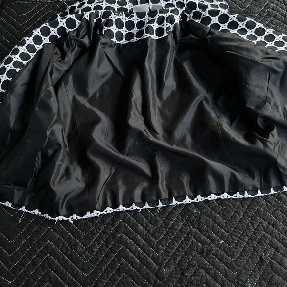 Speigel Blazer Womens Size 12 Black White Lined Career Jacket Button Up - Picture 3 of 9